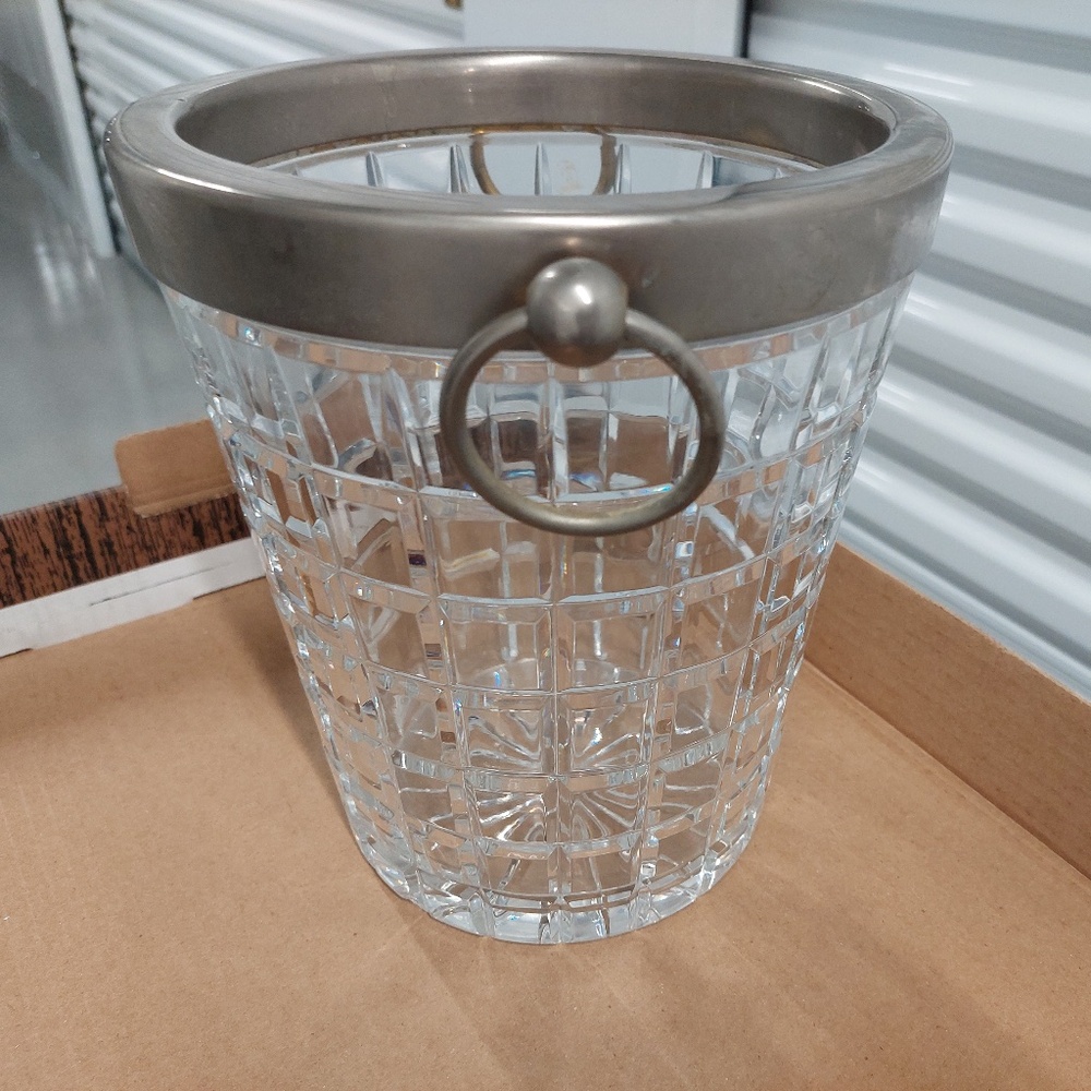 Vintage Val Saint Lambert MCM Cut Crystal Champagne Bucket – 1960s
